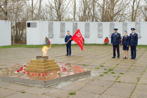 В Перми встретили Знамя Победы, которое едет через всю страну